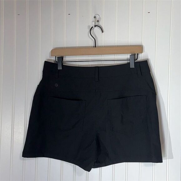 Lululemon Men’s Black Stretch Shorts Size 31 ABC Style Recycled 4” Inseam - Picture 2 of 3